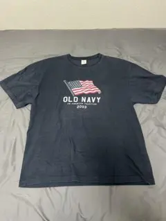 OLD NAVY 2003 星条旗 Tシャツ XL ネイビー 古着 オールド