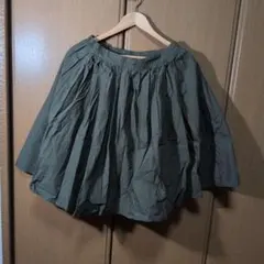 earth music & ecology フレアスカート ひざ丈 グリーン