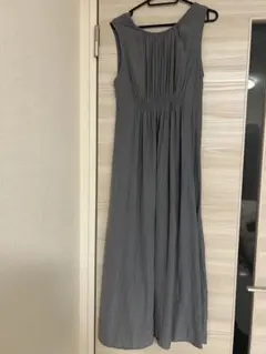 COCODEALロングワンピース ノースリーブ グレー