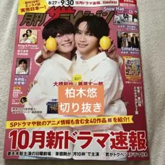 ザテレビジョン 10月号 柏木悠 雑誌 切り抜き