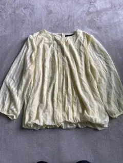 プリーツ　長袖シャツ ブラウス　LL