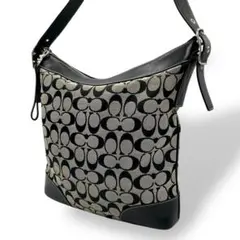 良品 1760 COACH ショルダーバッグ シグネチャー キャンバス レザー