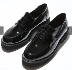 晴雨兼用チャンキーローファー エナメル 22cm 新品未使用