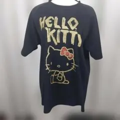 ＜L＞　ハローキティ HELLO KITTI Tシャツ 黒 半袖 サンリオ a