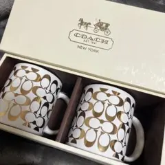COACH マグカップ ゴールド 2個セット