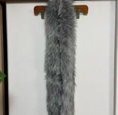 成人式　超ロングショール　グレーミックス　袴　男性用 袴　ファー マフラー
