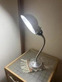 当時物 昭和レトロ テーブルランプ 電気スタンド アルミ傘 アンティーク