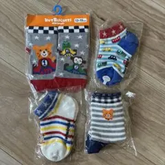 HOT BISCUITS ミキハウスキッズ靴下 4足セット 13-15cm