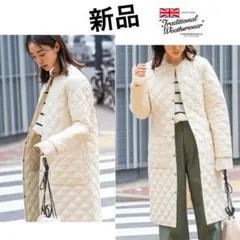 新品！SHIPS 別注×トラディショナルウェザーウェア キルティングロングコート