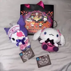 サンリオキャラクター ぬいぐるみ クロミ、シナモン ゆめやみ、わくわくハロウィン