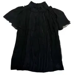 LANVIN COLLECTION シルク ブラウス チュールレース フリルのサムネイル