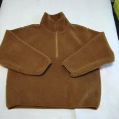 ユニクロ❤️Mサイズ ブラウン ハーフジップ フリースジャケット