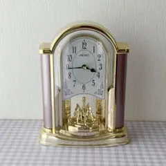 セイコー クロック 置き時計 アナログ 回転飾り 金色 BY418G SEIKO