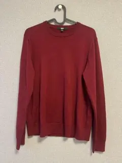 メリノクルーネックセーター　L