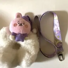 BT21 COOKY LINEFRIENDS シュシュ ストラップ セット