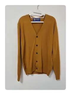 マスタード Vネック ニットカーディガン