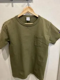 Champion T1011 M オリーブ Tシャツ