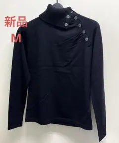 【未使用】ALPHA CUBIC 　黒タートルネックニット