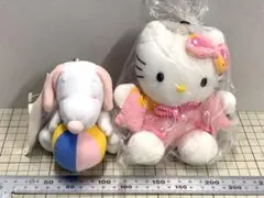 スヌーピー　ぬいぐるみ　サンリオ　ハローキティ　2体セット
