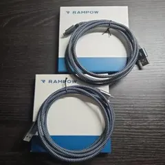 【2個セット】 RAMPOW マイクロUSB ケーブル 2m 急速充電対応
