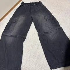 x-girl ダークグレー カーゴパンツ