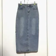 スリット スリットロングデニムタイトスカート Sのサムネイル