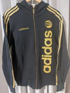 adidas ジップアップジャージ 黒/金 NEOLABEL Mサイズ