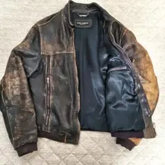 ドルガバ　ヴィンテージ加工 シープスキン (羊革) ラムレザーシングルライダーのサムネイル