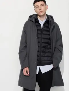 トニー様専用UNIQLO ダークグレー ハイブリッドダウンコート Mサイズ