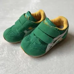 asics アシックス 13.5cm スニーカー 靴 緑グリーン 黄色イエロー