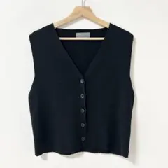 ベスト　マーガレットハウエル　黒　カシミヤ100 カシミア 22AW マーガレットハウエル ベスト カシミヤ100% 【公式通販】