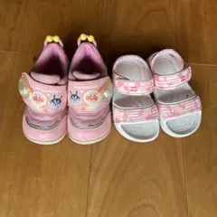 アンパンマン ピンク スニーカーとサンダルのセット