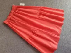 新品マッキントッシュフィロソフィー　メッシュサッカーギャザースカート36オレンジのサムネイル
