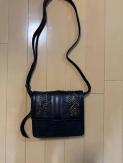 フランス　レザーショルダーバッグ
