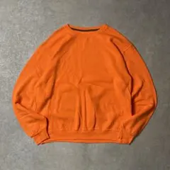 90s～00s フルーツオブザルーム蛍光オレンジ 無地 スウェットソリッド