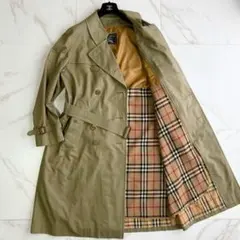 【逸品】バーバリーズ　ロングトレンチコート　ハニーベージュ　XL相当　ノバチェ burberry/バーバリー通販 | ロング チェックカラー トレンチ