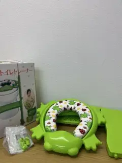 ステップ式補助便座　リトルプリンセス　カエルのふかふかステップ式トイレトレーナー