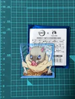 鬼滅の刃 カフェコラボ 嘴平伊之助　マグネット付き　アクリルブロック