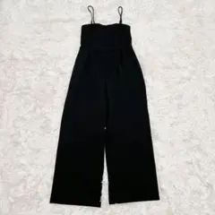 GU ジーユー　カットソーベアキャミソールサロペットパンツ　黒ブラック　Lサイズ