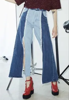 パメオポーズ SKINNY&WIDE DENIM PANTSのサムネイル