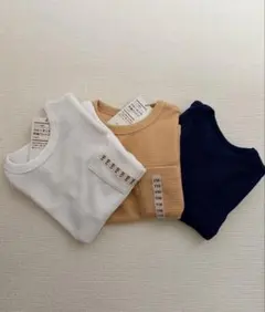 新品　MUJI ◆クルーネック半袖Tシャツ 110cm 3色セット
