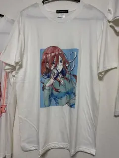 新品未開封 五等分の花嫁∫∫ 中野三玖 FIVE Tシャツ ホワイト サイズL グッズ-Tシャツ】五等分の花嫁∽ Tシャツ Lサイズ デザイン03