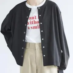 Chaco closet テレコリブリングスナップボタンカーディガン
