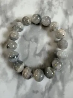 13.5mm✨ ホワイトガーデンクォーツ 天然石ブレスレット 