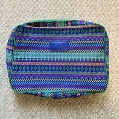 【ヴィンテージ品】KENZO ケンゾー トラベルポーチ ボーダー 大きめ 青