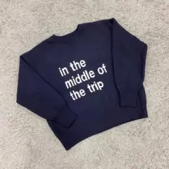 ✨ショコラフィネローブ✨もちやわ ロゴニットプルオーバー♡プリント(F)