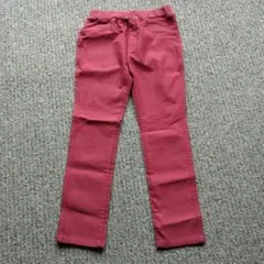 赤 ストレートパンツ ゴムウエスト　120cm