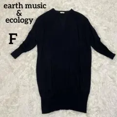 アースミュージック&エコロジー ロングワンピース チュニック ゆったり F