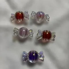 キャンディ型アクリルビーズ 5個