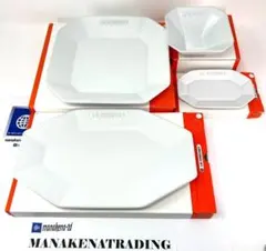 LECREUSET ル・クルーゼ オクタゴンプレート ホワイト 4種セット 新品のサムネイル